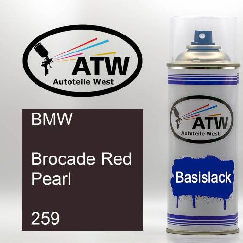 BMW, Brocade Red Pearl, 259: 400ml Sprühdose, von ATW Autoteile West.